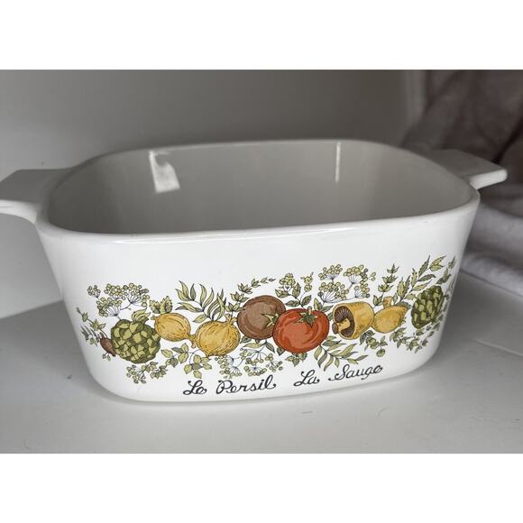 Vintage Corningware Spice Of Life Le Persil La Sauge 1.5 Quart A-1 1/2-B No Lid - Picture 1 of 5